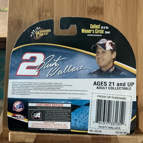 Nascar Rusty Wallace 1:64 Car, New in original package! - Picture 2 of 2